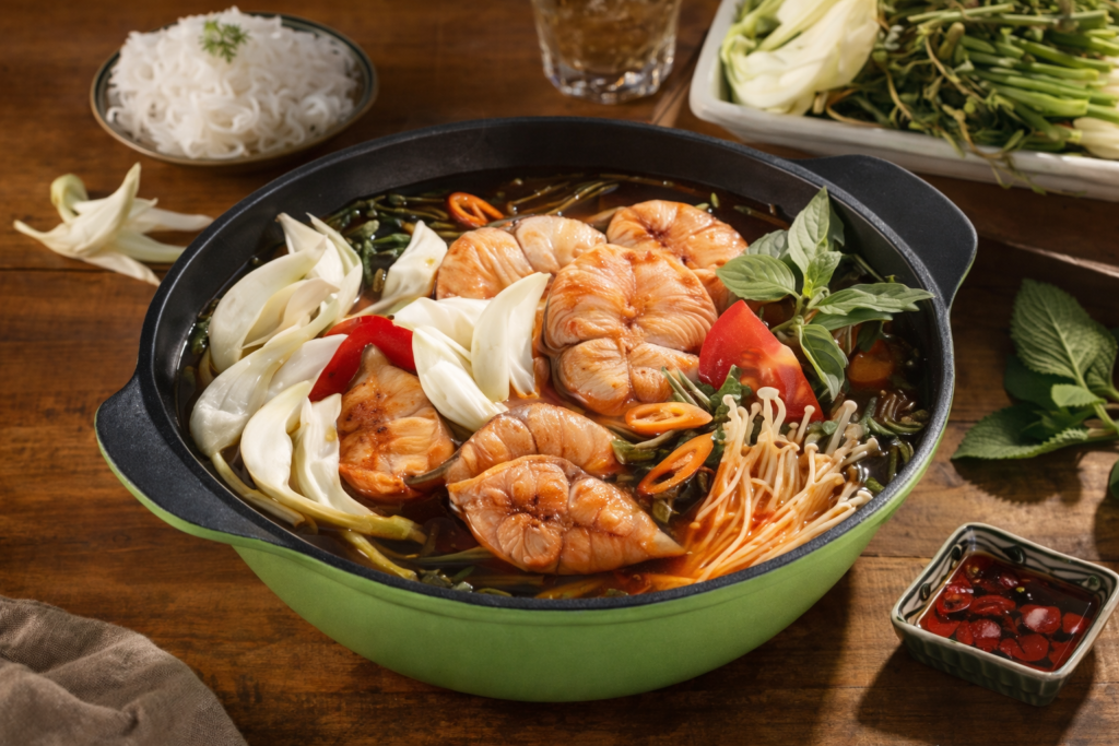 Lẩu cá lăng thơm ngon, đặc sản từ vua các loài cá nước ngọt